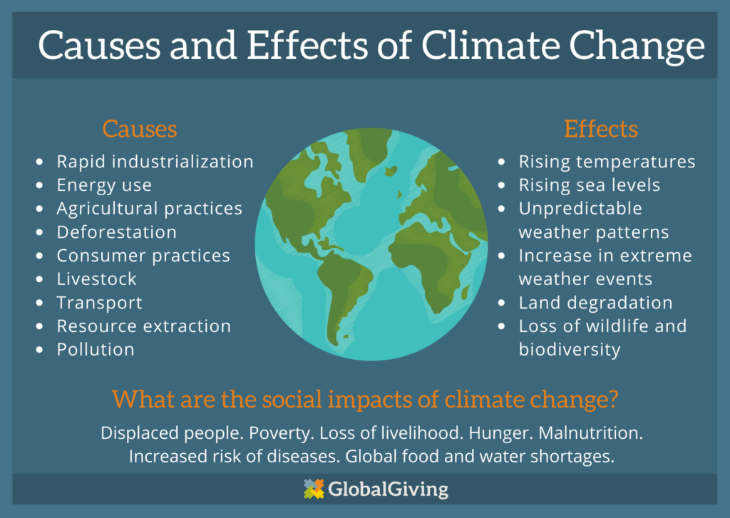 4 Hal Kecil untuk Selamatkan Bumi dari Perubahan Iklim Causes and Effects Climate Change Chart 1024x727 - 4 Hal Kecil untuk Selamatkan Bumi dari Perubahan Iklim